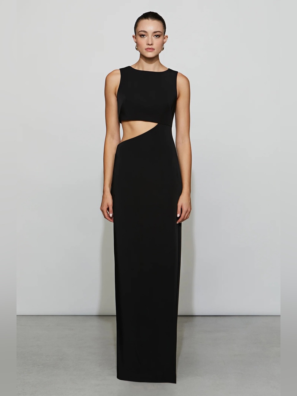 Et Ochs Helena Cut Out Maxi Dress Black Size 8 MISSING CAPE